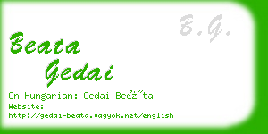 beata gedai business card